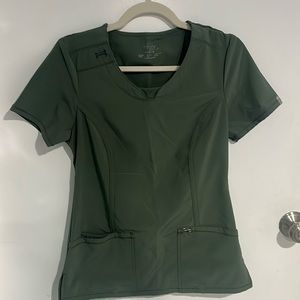 Cherokee Infinity Moss Green XS scrub top